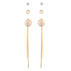 In-stock 3-pair Suits Cz Earrings$3.3~3.8