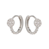 Zirconia Hoop Earrings 2 Colors Plated $1.5-2.0