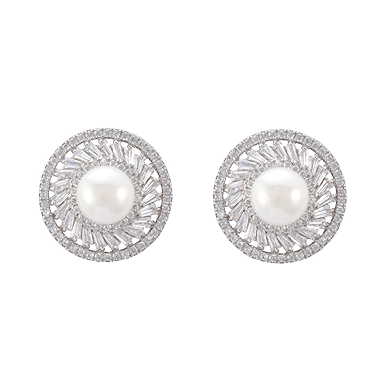 Faux Pearl Decor Stud Earrings $5.02-5.52