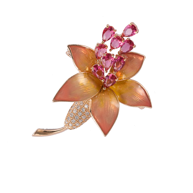 Blooming Flower Brooch Wholesale $5.2-5.7