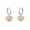Fashion heart drop cz Earrings   
