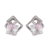 Colored Stone Stud Earrings