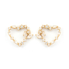  heart cubic zirconia stud earrings