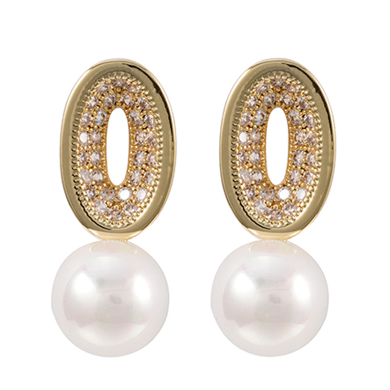 In-stock Pearl Cz Earrings