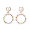 Pearl Drop Earrings Cz Decor $2.46-2.96
