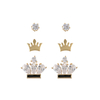 In-stock 3-pair Suits Cz Earrings$2.07~2.5
