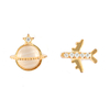 Air Plane Cz Earrings