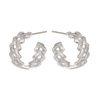 Knitted Texture Hoop Earrings Wholesale $2.5-3.0