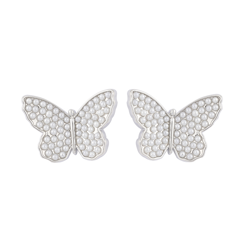 Butterfly Earrings Faux Pearl Decorated $2.3-2.8