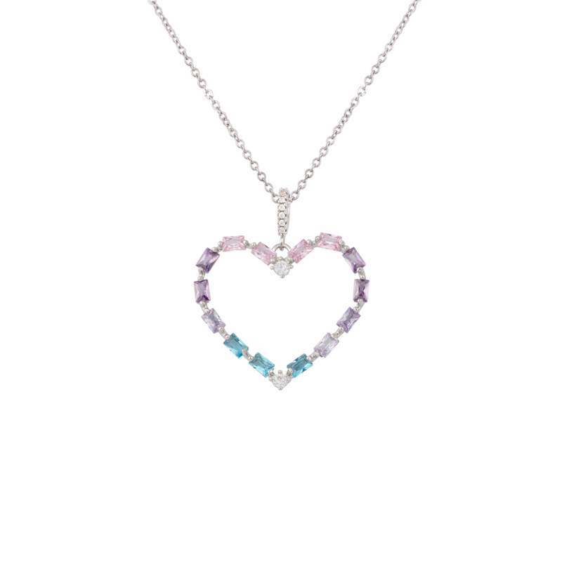 Multicolour Heart Charm Necklace $1.2-$1.8