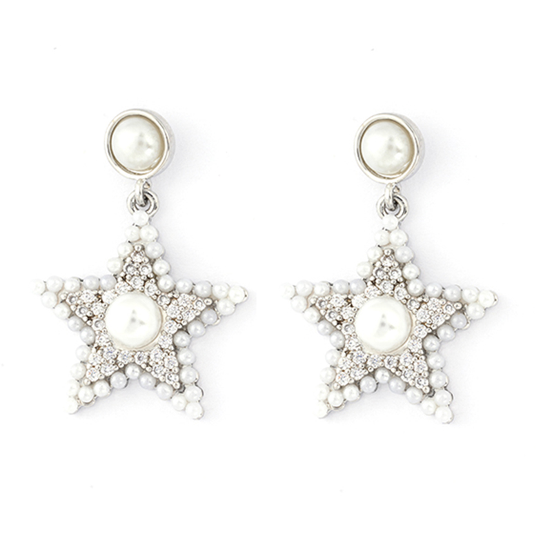 Pearl Decor Star Drop Earrings $2.48-2.96
