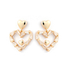 In-stock heart with cubic zirconia earrings $1.7-$2.2