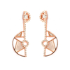 Basic Cz Asymmetric Earrings