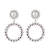 Pearl Drop Earrings Cz Decor $2.46-2.96