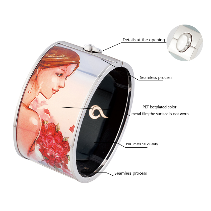 PET material Custom Picture Bangle 40mm PET040