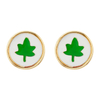 DIY Green Leaf Studs in stock E0047