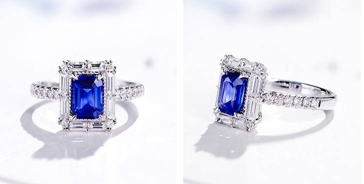 Square Blue Gemstone Ring RTB122