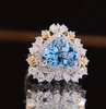 Sea Blue Gemstone Heart-shaped Ring RTB127