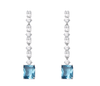 Blue Gemstone Drop Earrings ETB077