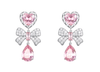 Pink Zircon Bowknot Drop Earrings ETB072