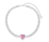 Pink Diamond Love Zircon Necklace NTB082