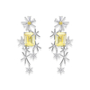 Super Flash Zircon Snowflake Drop Earrings ETB039