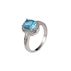 Blue Ocean Colored Stone Ring 