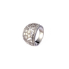 Rhodium Plated Pearl Ring