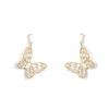 Golden Butterflyy Colored Stone Earrings