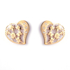 Gold Plated Hollowed-out Heart Shaped Earrings