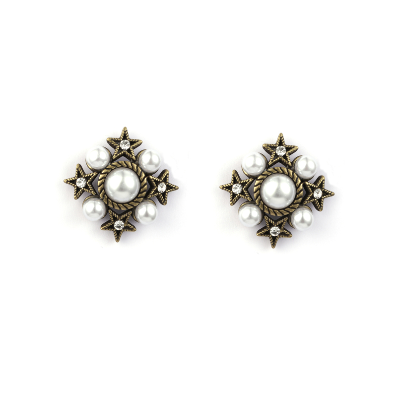 Stars Pearl Earrings
