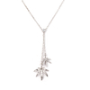 Leaf with Cubic Zirconia Pendant Necklace