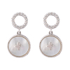 in-stock double round cubic zirconia earring
