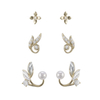 In-stock 3-pair Suits Cz Earrings$2.07~2.5