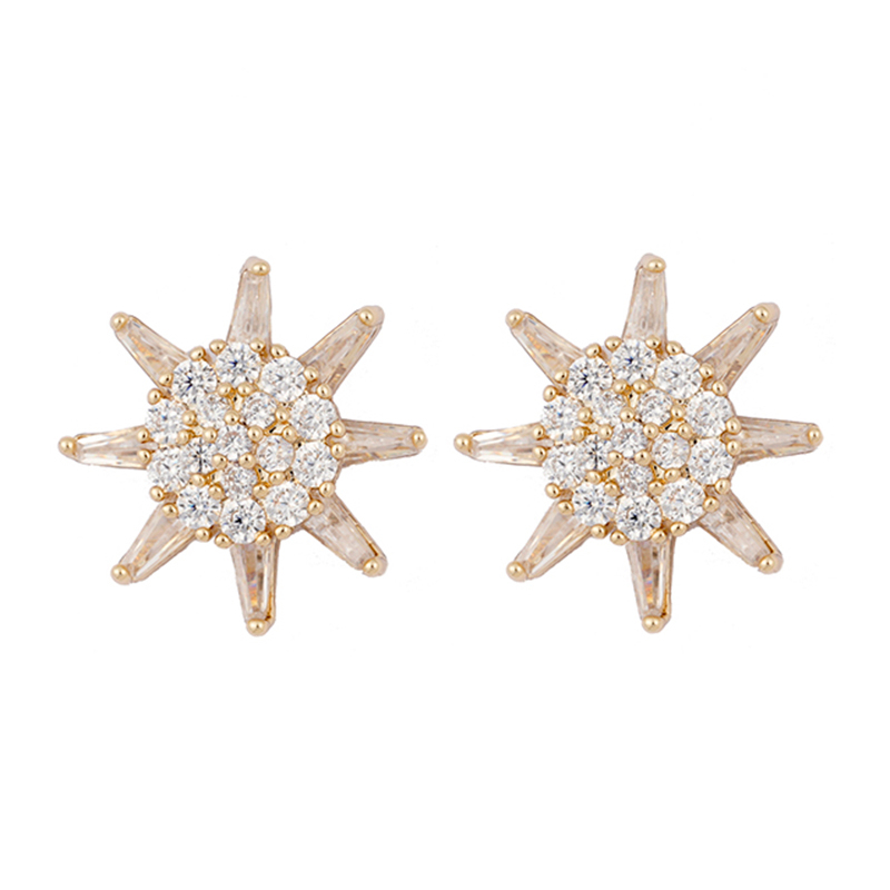 In-stock Basic White Zirconia Earrings