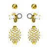 In-stock 3-pair Suits Cz Earrings$2.7~3.2