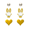 In-stock 3-pair Suits Cz Earrings$1.81~2.3