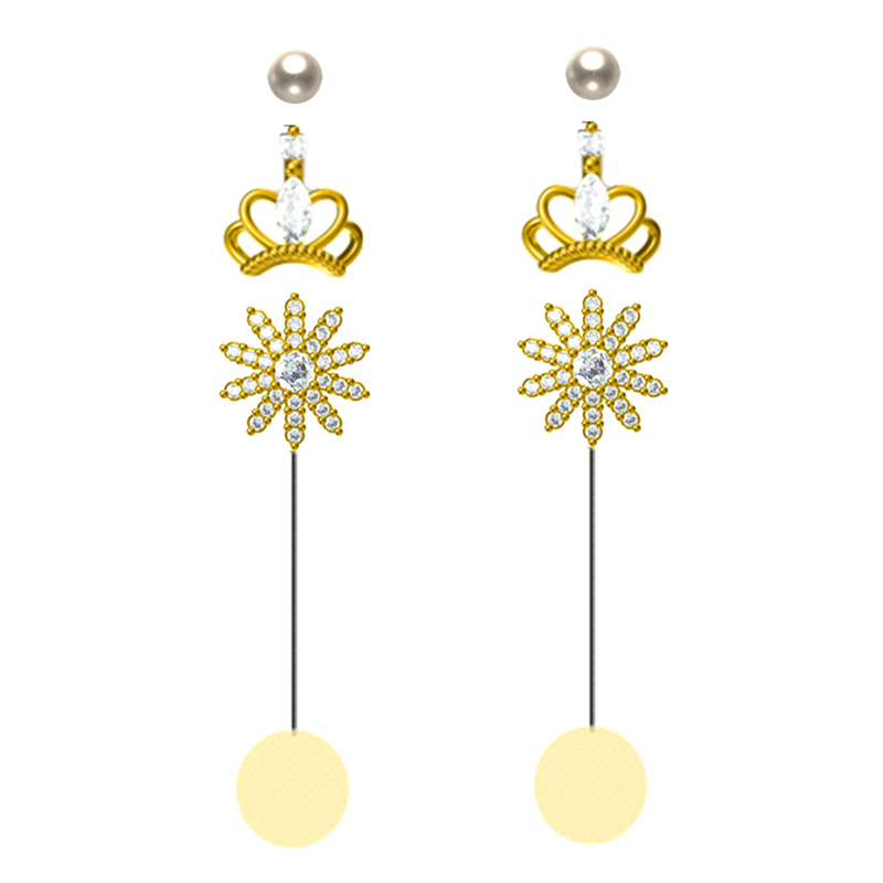 In-stock 3-pair Suits Cz Earrings$2.75~3.2