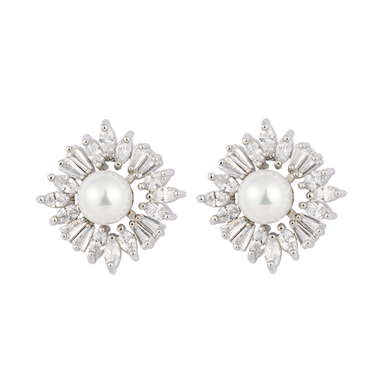  Elegant Pearl Cz Earrings Available $3.06-3.56