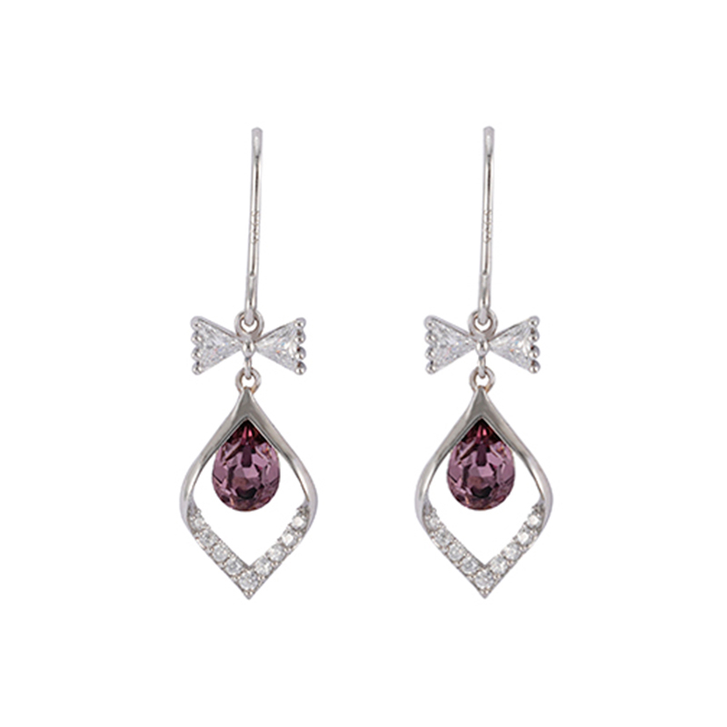  In-stock Colored Rhinestone Earrings