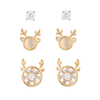 In-stock 3-pair Suits Cz Earrings$2.57~2.8