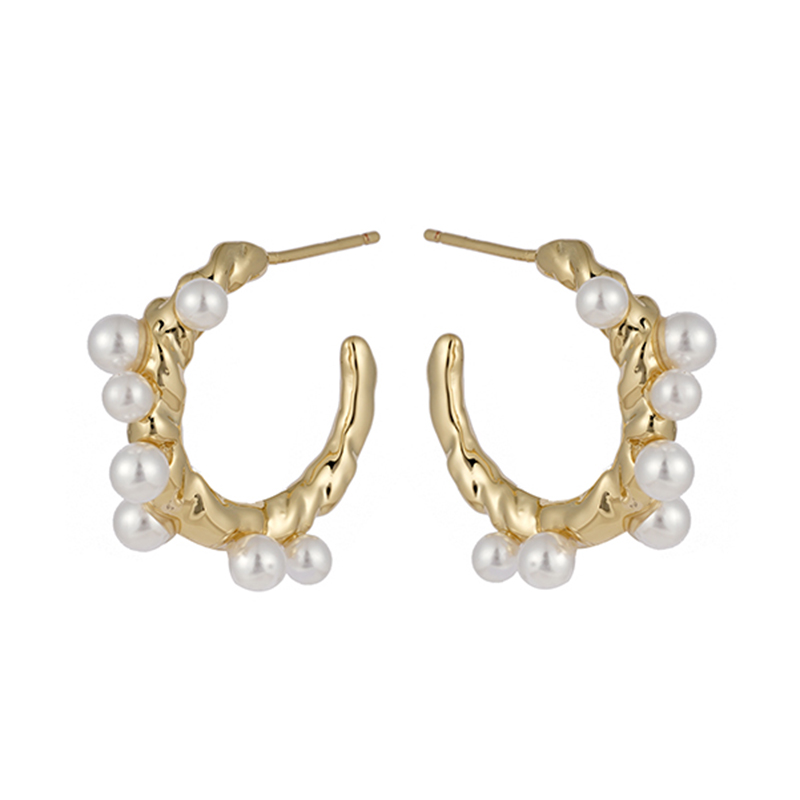 Pearl Decor Hoop Earrings $2.16-2.67