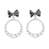 Faux Pearl Earrings Enamel Decor $1.36-1.86