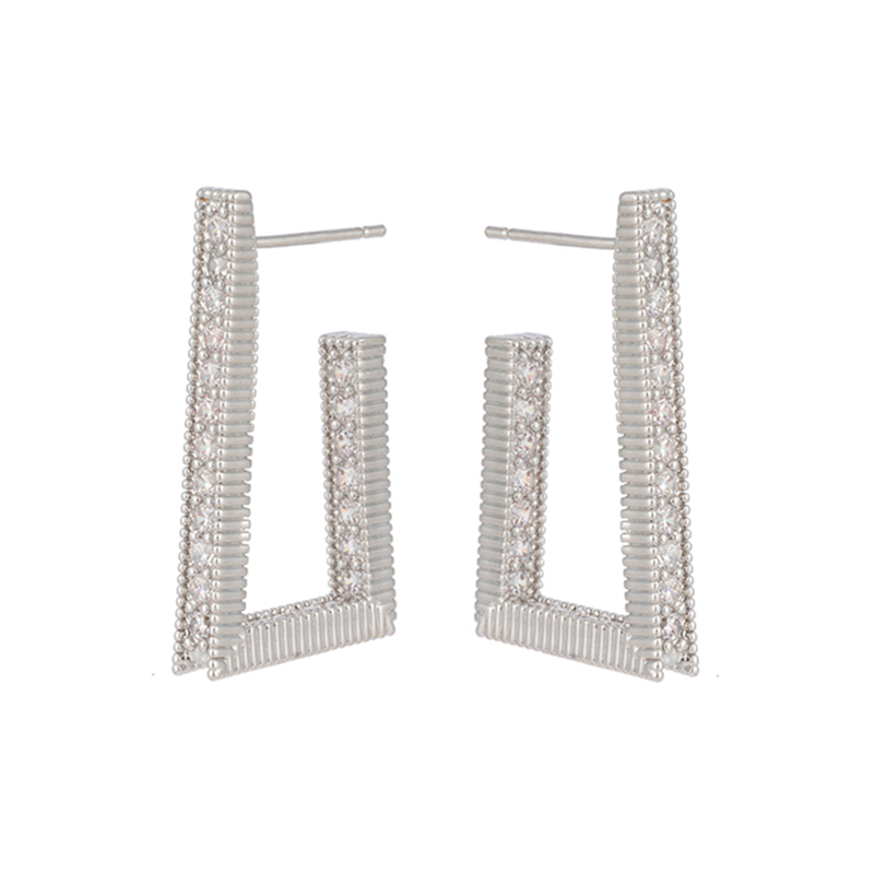 Square U Hoop Earrings wholesale $1.5-2.0