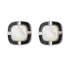 Black Enamel Stud Earrings