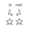 In-stock 3-pair Suits Cz Earrings$2.43~2.9