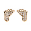  Footprint Cz Earrings