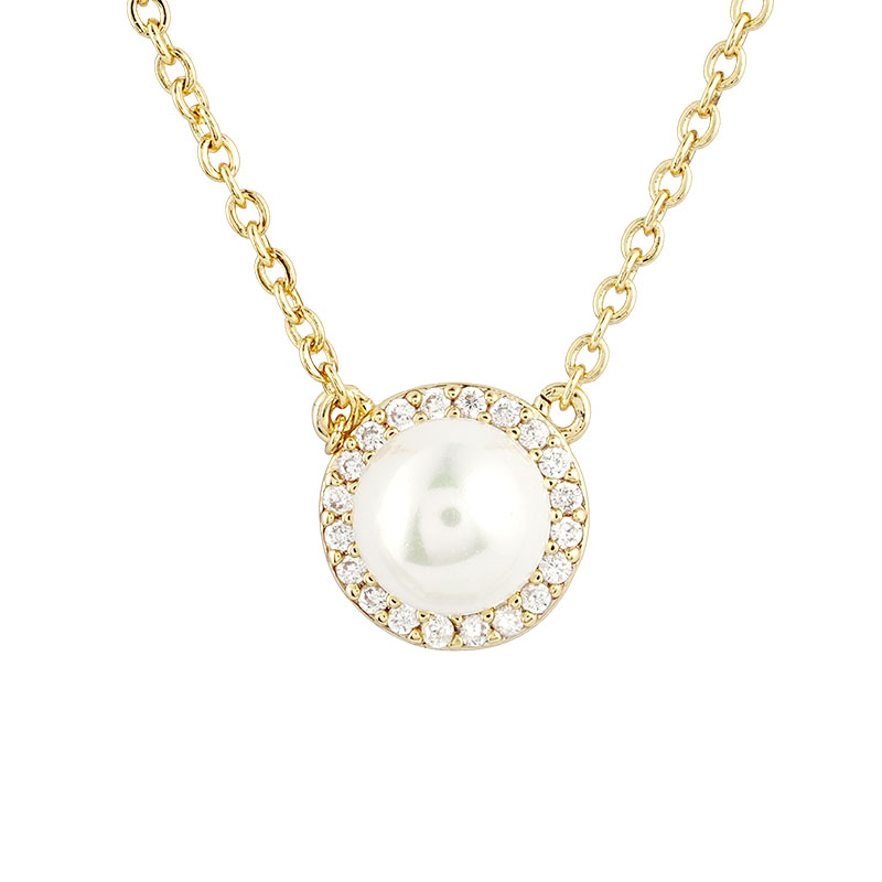 Pearl Mixes Zirconia Basic Style Necklace