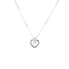 Heart Charm Necklace Cubic Zircon Decorated