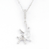 Zirconia Deer Charm Necklace